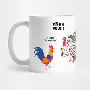Conversation between rooster and turkey Give your design a name! Mug